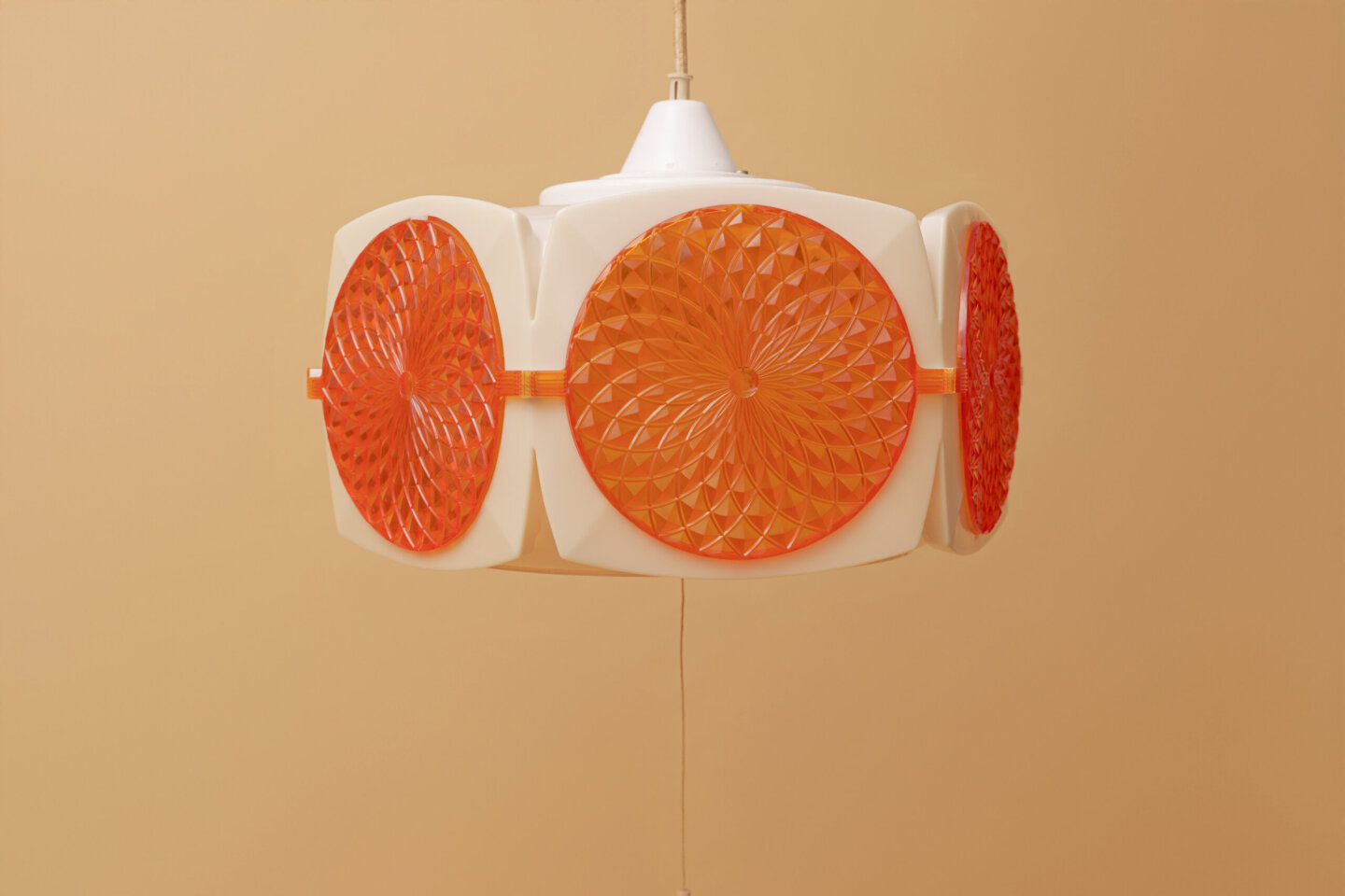 Mid-Century Showa Orange Ceiling Pendant