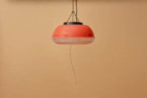 Vintage Showa Orange Pendant Light