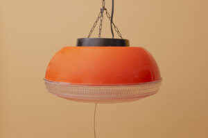 Vintage Showa Orange Pendant Light