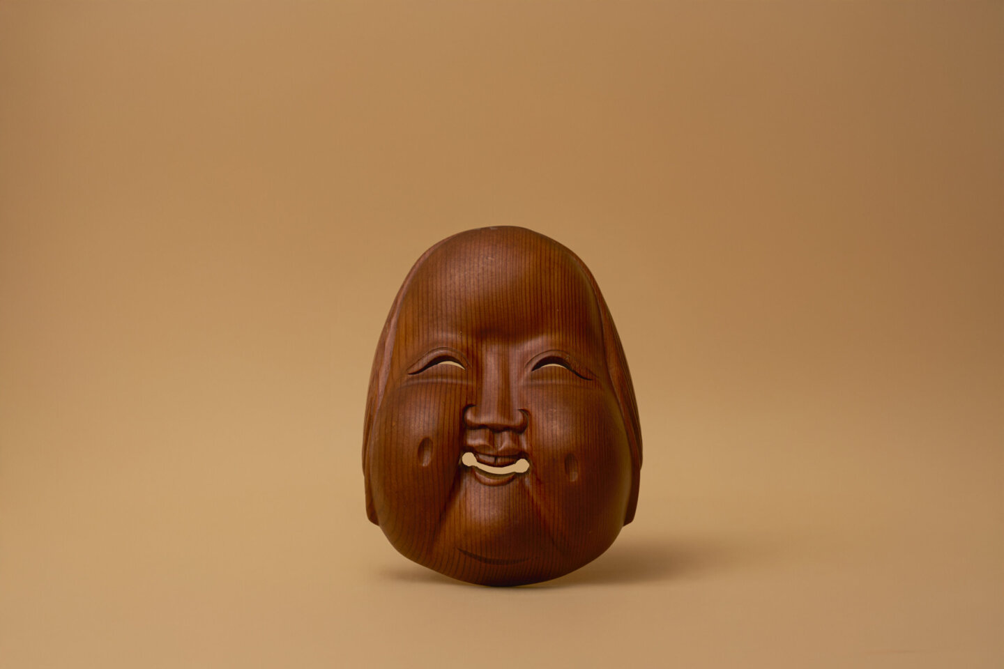 【伝統工芸】木彫面 お多福（おかめ）