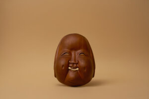 【伝統工芸】木彫面 お多福（おかめ）