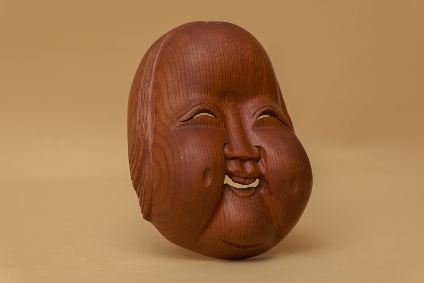 【伝統工芸】木彫面 お多福（おかめ）